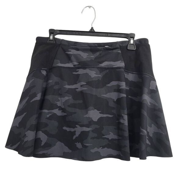 Athleta Match Point Skort Sz M‎ Black Camo Stretchy Flowy Sporty Tennis Athletic - Picture 3 of 14